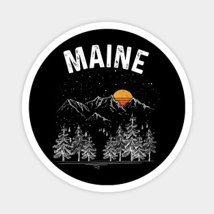 Vintage Retro Maine State Magnet